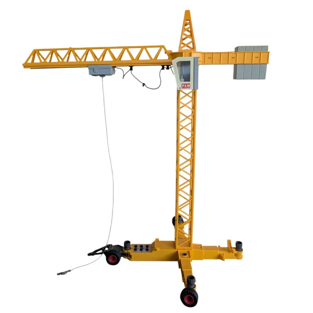 Playmobil 3262 Electronic Crane Yellow Construction As Is Incomplete Set 2003